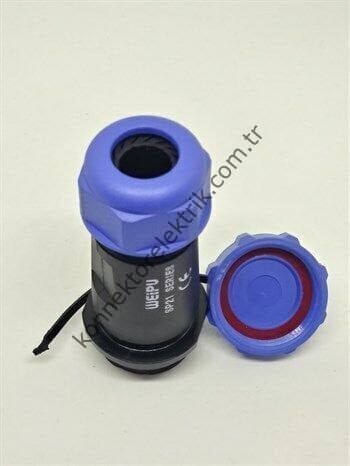 WEIPU SP2111/S9 9 Pin IP68 Plastik Kasa Karşıt Kablo Tipi Dişi Su Geçirmez Konnektör