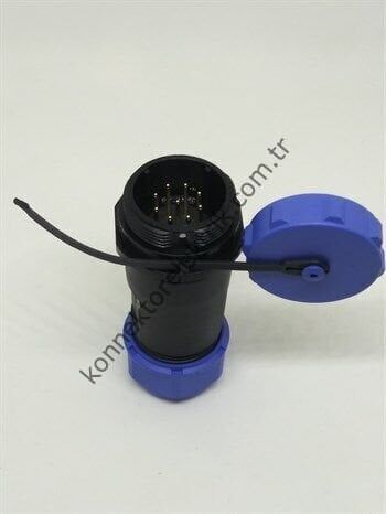 WEIPU SP2111/P9 9 Pin IP68 Plastik Kasa Karşıt Kablo Tipi Erkek Su Geçirmez Konnektör