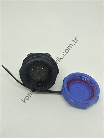 WEIPU SP2112/P9 9 Pin IP68 Plastik Kasa Panel Tipi Erkek Su Geçirmez Konnektör