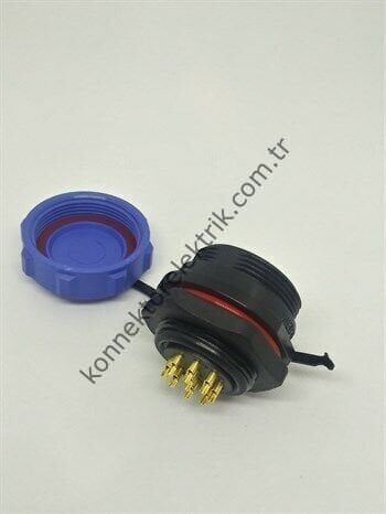 WEIPU SP2112/P9 9 Pin IP68 Plastik Kasa Panel Tipi Erkek Su Geçirmez Konnektör