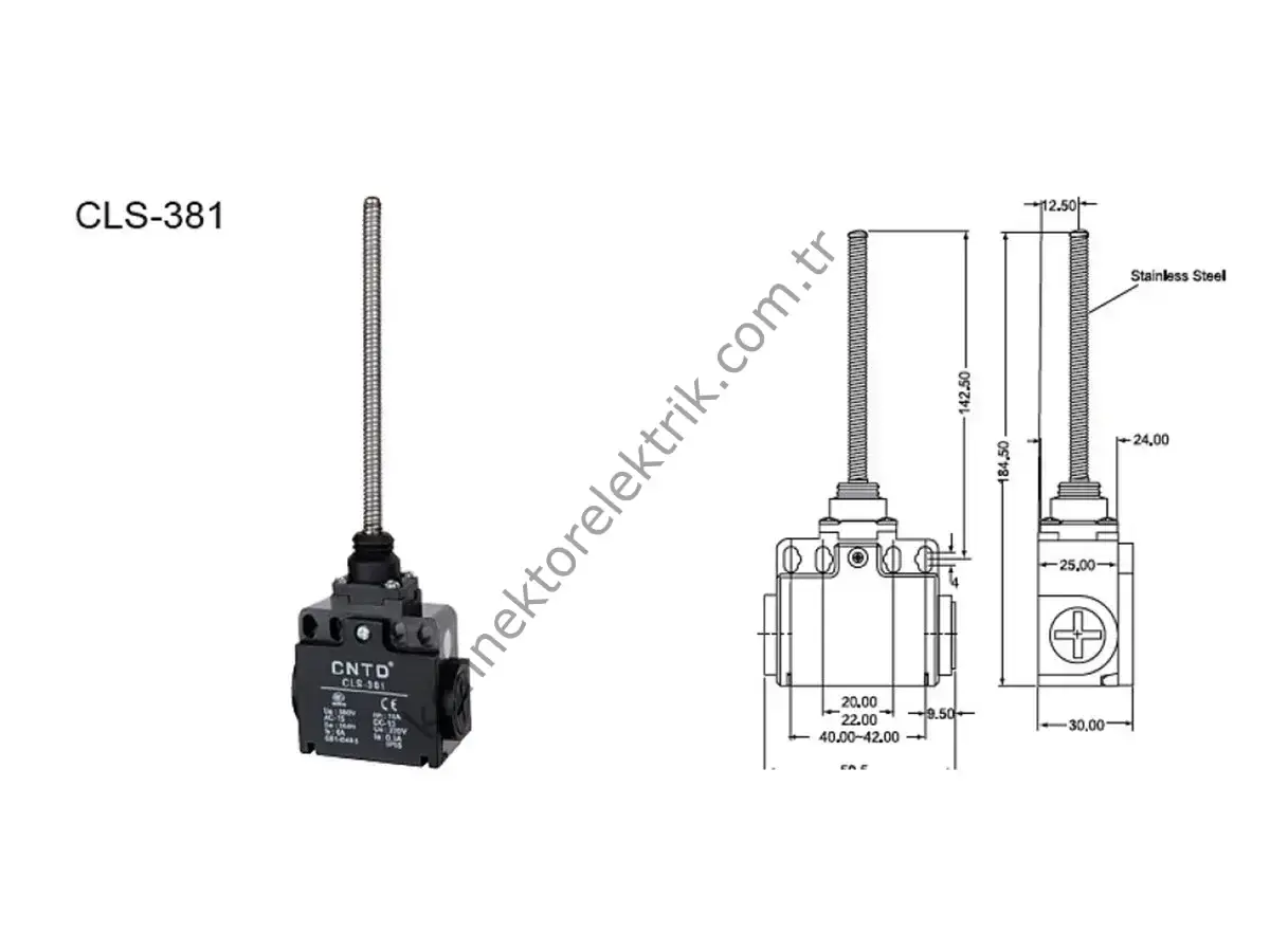 CNTD CLS-381 Serisi Plastik Gövde Limit Switch