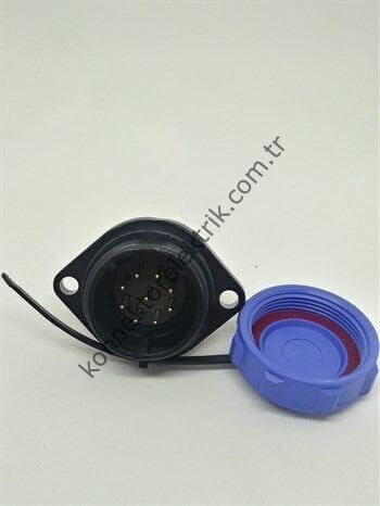 WEIPU SP2113/P9 9 Pin IP68 Plastik Kasa Panel Tipi Erkek Su Geçirmez Konnektör