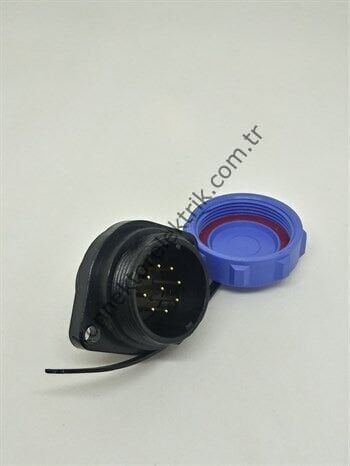 WEIPU SP2113/P9 9 Pin IP68 Plastik Kasa Panel Tipi Erkek Su Geçirmez Konnektör