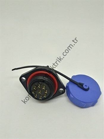 WEIPU SP2113/P9 9 Pin IP68 Plastik Kasa Panel Tipi Erkek Su Geçirmez Konnektör