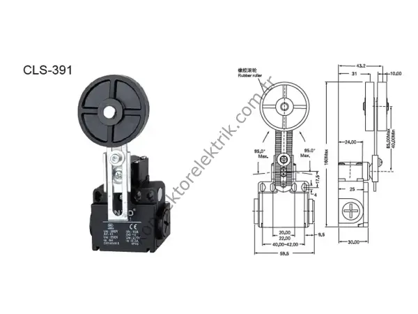 CNTD CLS-391 Serisi Plastik Gövde Limit Switch