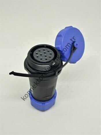 WEIPU SP2111/S12 12 Pin IP68 Plastik Kasa Karşıt Kablo Tipi Dişi Su Geçirmez Konnektör