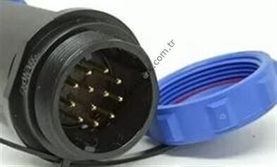 WEIPU SP2112/P12 12 Pin IP68 Plastik Kasa Panel Tipi Erkek Su Geçirmez Konnektör