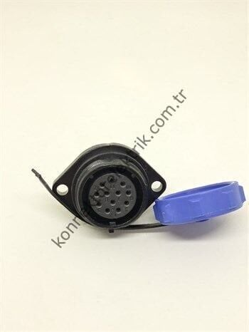 WEIPU SP2113/S12 12 Pin IP68 Plastik Kasa Panel Tipi Dişi Su Geçirmez Konnektör