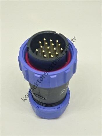 WEIPU SP2910/P17 17 Pin IP68 Plastik Kasa Kablo Tipi Erkek Su Geçirmez Konnektör