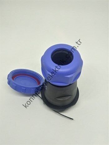 WEIPU SP2911/S17 17 Pin IP68 Plastik Kasa Karşıt Kablo Tipi Dişi Su Geçirmez Konnektör