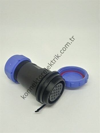WEIPU SP2911/S17 17 Pin IP68 Plastik Kasa Karşıt Kablo Tipi Dişi Su Geçirmez Konnektör