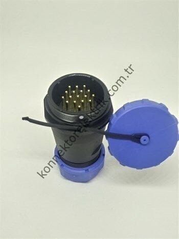 WEIPU SP2911/P17 17 Pin IP68 Plastik Kasa Karşıt Kablo Tipi Erkek Su Geçirmez Konnektör