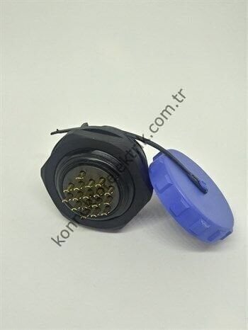 WEIPU SP2912/S17 17 Pin IP68 Plastik Kasa Panel Tipi Dişi Su Geçirmez Konnektör