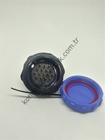 WEIPU SP2912/P17 17 Pin IP68 Plastik Kasa Panel Tipi Erkek Su Geçirmez Konnektör