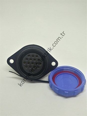 WEIPU SP2913/S17 17 Pin IP68 Plastik Kasa Panel Tipi Dişi Su Geçirmez Konnektör