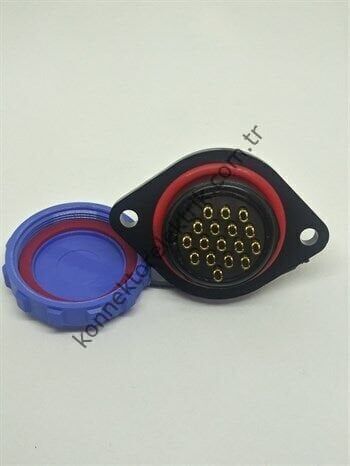 WEIPU SP2913/P17 17 Pin IP68 Plastik Kasa Panel Tipi Erkek Su Geçirmez Konnektör