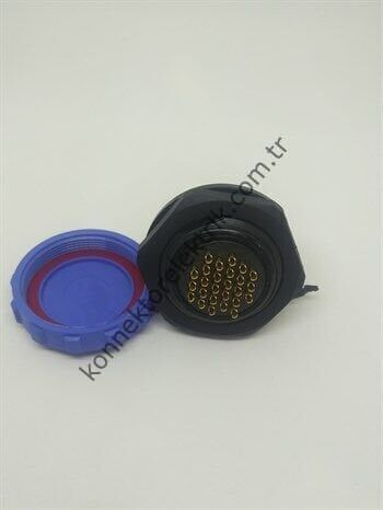 WEIPU SP2912/S26 26 Pin IP68 Plastik Kasa Panel Tipi Dişi Su Geçirmez Konnektör