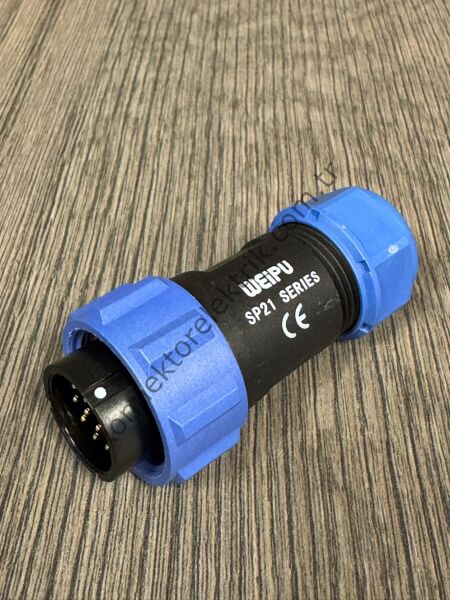 WEIPU SP2110/P15 15 Pin IP68 Plastik Kasa Kablo Tipi Erkek Su Geçirmez Konnektör