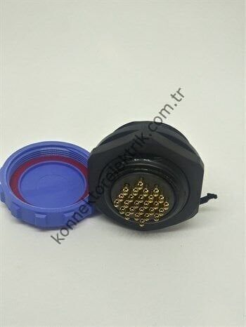 WEIPU SP2912/P26 26 Pin IP68 Plastik Kasa Panel Tipi Erkek Su Geçirmez Konnektör