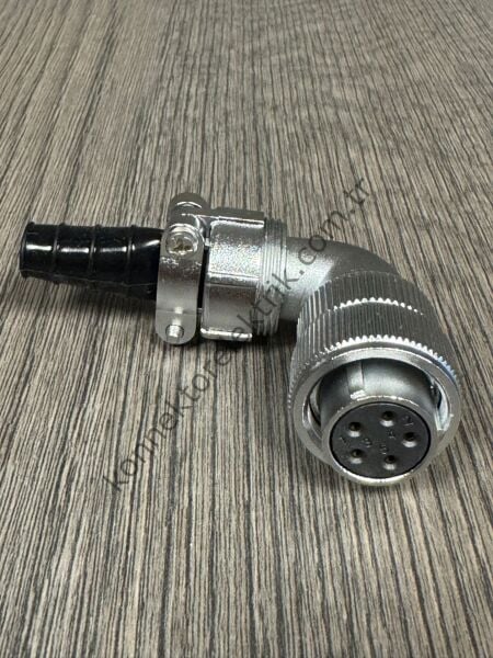 WEIPU WF20K5TV1 5 Pin IP67 Metal Kasa Kablo Tipi 90° Açılı Dişi Su Geçirmez Konnektör