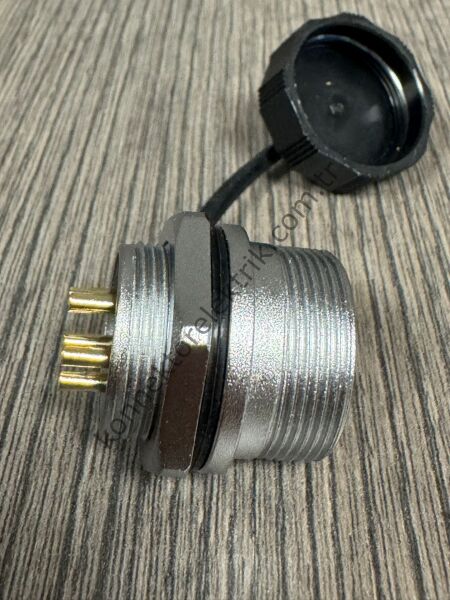 WEIPU WF20J5ZM 5 Pin IP68 Metal Kasa Panel Tipi Erkek Su Geçirmez Konnektör