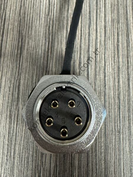 WEIPU WK20J5ZM 5 Pin IP68 Metal Kasa Panel Tipi Erkek Su Geçirmez Konnektör