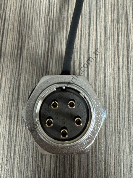 WEIPU WF20J5ZM 5 Pin IP68 Metal Kasa Panel Tipi Erkek Su Geçirmez Konnektör