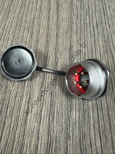 WEIPU WF20J5ZM 5 Pin IP68 Metal Kasa Panel Tipi Erkek Su Geçirmez Konnektör