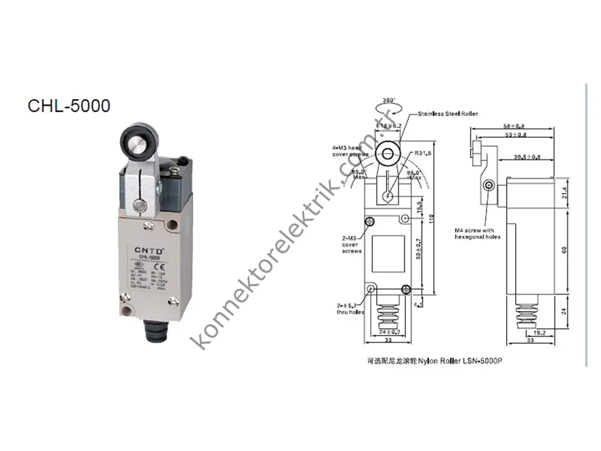 CNTD CHL-5000 Serisi Metal Gövde Limit Switch