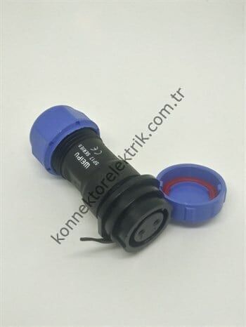 WEIPU SY1711/S2 2 Pin IP67 Plastik Kasa Bayonet Karşıt Kablo Tipi Dişi Su Geçirmez Konnektör