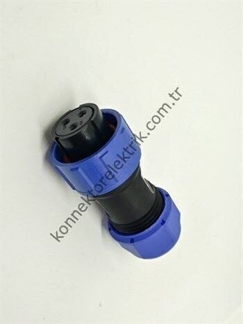 WEIPU SY1710/S3 3 Pin  IP67 Plastik Kasa Bayonet Kablo Tipi Dişi Su Geçirmez Konnektör