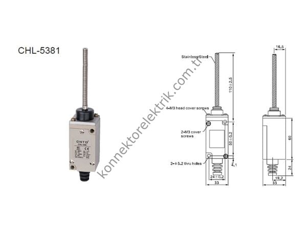 CNTD CHL-5381 Serisi Metal Gövde Limit Switch