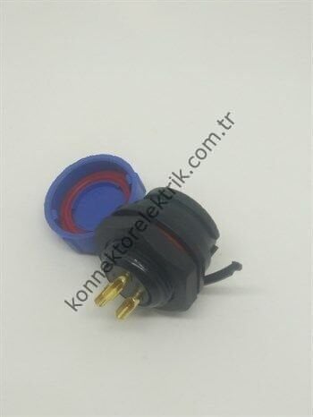 WEIPU SY1712/S3 3 Pin IP67 Plastik Kasa Bayonet Panel Tipi Dişi Su Geçirmez Konnektör