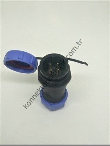 WEIPU SY1711/P4 4 Pin IP67 Plastik Kasa Bayonet Karşıt Kablo Tipi Erkek Su Geçirmez Konnektör