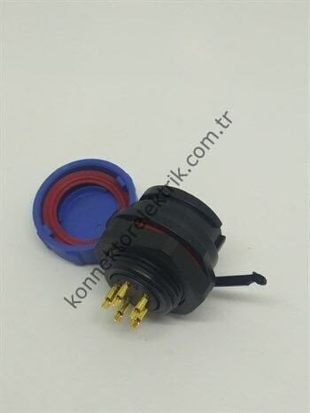 WEIPU SY1712/S5 5 Pin IP67 Plastik Kasa Bayonet Panel Tipi Dişi Su Geçirmez Konnektör