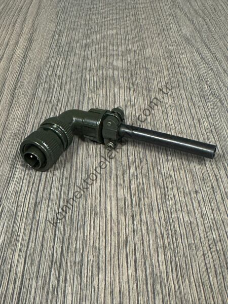 HZ CONNECTORS MS3108F 10SL-4P 2 Pin Metal Kasa 90° Açılı Kablo Tipi Erkek Askeri Konnektör