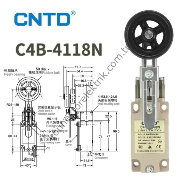 CNTD C4B-4118N Serisi Metal Gövde Limit Switch