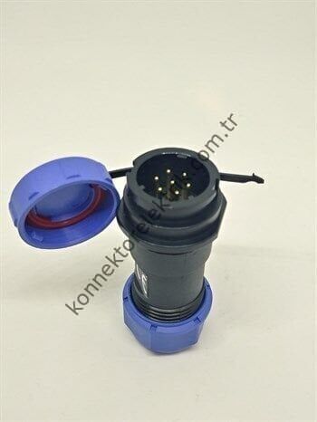 WEIPU SY1711/P7 7 Pin IP67 Plastik Kasa Bayonet Karşıt Kablo Tipi Erkek Su Geçirmez Konnektör