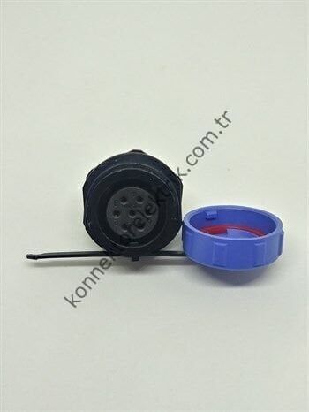 WEIPU SY1712/S7 7 Pin IP67 Plastik Kasa Bayonet Panel Tipi Dişi Su Geçirmez Konnektör