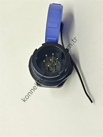 WEIPU SY1712/P7 7 Pin IP67 Plastik Kasa Bayonet Panel Tipi Erkek Su Geçirmez Konnektör