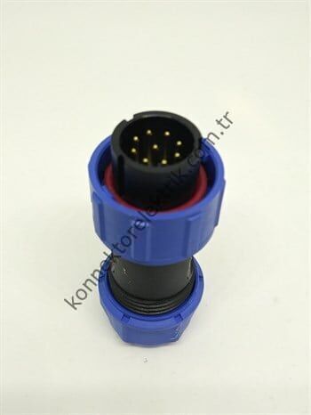 WEIPU SY1710/P9 9 Pin IP67 Plastik Kasa Bayonet Kablo Tipi Erkek Su Geçirmez Konnektör
