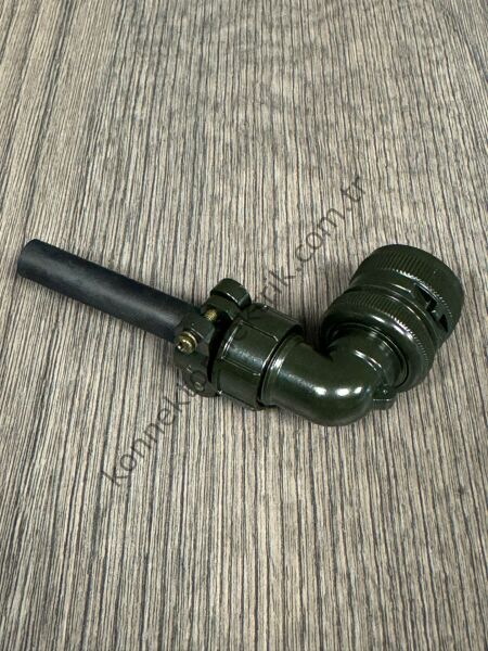 HZ CONNECTORS MS3108F 14S-7P 3 Pin Metal Kasa 90° Açılı Kablo Tipi Erkek Askeri Konnektör