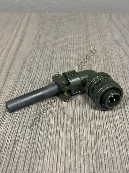 HZ CONNECTORS MS3108F 14S-7P 3 Pin 90° Metal Kasa Kablo Tipi Erkek Askeri Konnektör
