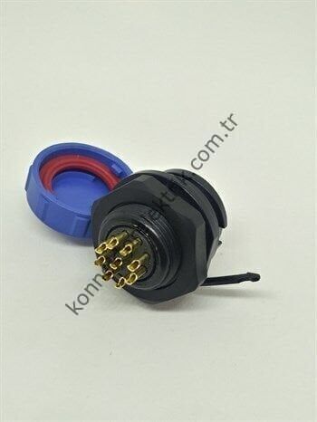 WEIPU SY1712/S9 9 Pin IP67 Plastik Kasa Bayonet Panel Tipi Dişi Su Geçirmez Konnektör