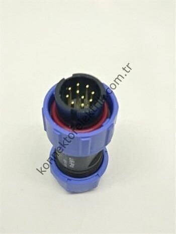 WEIPU SY1710/P10 10 Pin IP67 Plastik Kasa Bayonet Kablo Tipi Erkek Su Geçirmez Konnektör