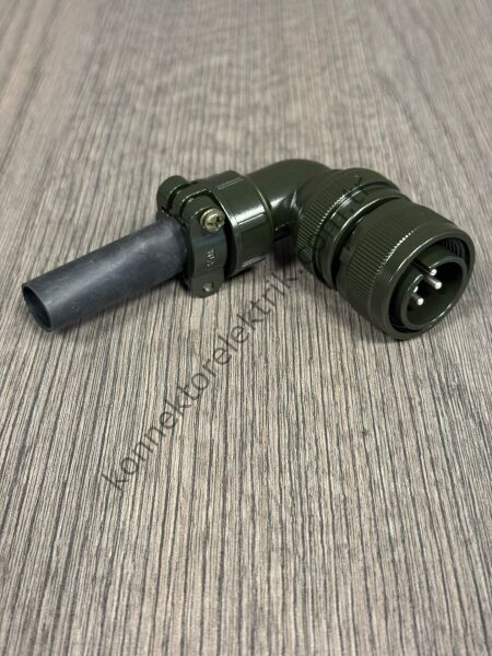 HZ CONNECTORS MS3108F 18-10P 4 Pin Metal Kasa 90° Açılı Kablo Tipi Erkek Askeri Konnektör