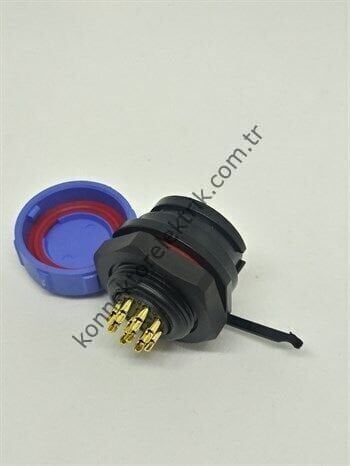 WEIPU SY1712/P10 10 Pin IP67 Plastik Kasa Bayonet Panel Tipi Erkek Su Geçirmez Konnektör