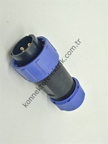 WEIPU SY2110/P3 3 Pin IP67 Plastik Kasa Bayonet Kablo Tipi Erkek Su Geçirmez Konnektör