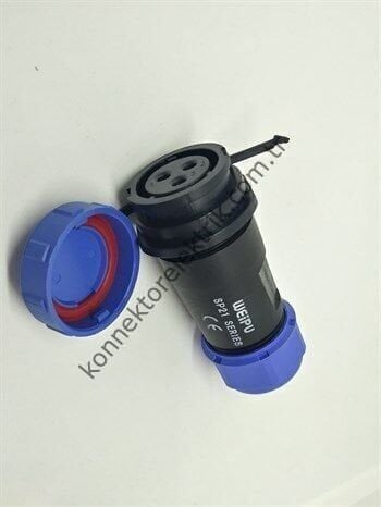 WEIPU SY2111/S3 3 Pin IP67 Plastik Kasa Bayonet Karşıt Kablo Tipi Dişi Su Geçirmez Konnektör