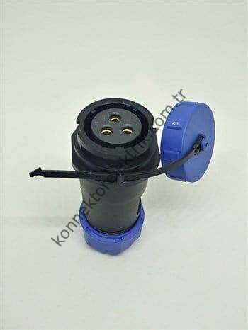 WEIPU SY2111/S3 3 Pin IP67 Plastik Kasa Bayonet Karşıt Kablo Tipi Dişi Su Geçirmez Konnektör